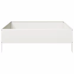 vidaXL Garden Raised Bed Outdoor Planter Pot Patio Flower Box White Steel - Additional view 4