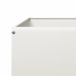 vidaXL Garden Raised Bed Outdoor Planter Pot Patio Flower Box White Steel - Additional view 6