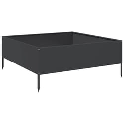 vidaXL Garden Raised Bed Outdoor Planter Pot Patio Flower Box Black Steel