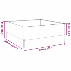 vidaXL Garden Raised Bed Outdoor Planter Pot Patio Flower Box Black Steel