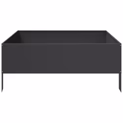 vidaXL Garden Raised Bed Outdoor Planter Pot Patio Flower Box Black Steel - Additional view 4