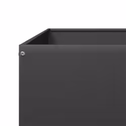 vidaXL Garden Raised Bed Outdoor Planter Pot Patio Flower Box Black Steel - Additional view 6