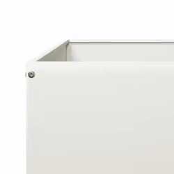 vidaXL Garden Raised Bed Outdoor Planter Pot Patio Flower Box White Steel - Additional view 6