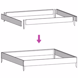 vidaXL Garden Raised Bed Outdoor Planter Pot Patio Flower Box White Steel - Additional view 7
