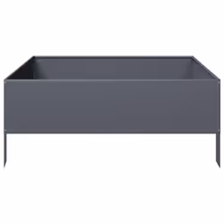 vidaXL Garden Raised Bed Outdoor Planter Pot Patio Flower Box Anthracite Steel - Additional view 4