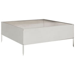 vidaXL Garden Raised Bed Outdoor Planter Pot Patio Flower Box Stainless Steel