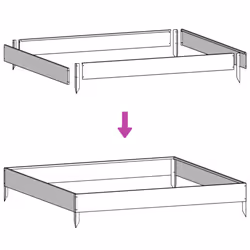 vidaXL Garden Raised Bed Outdoor Planter Pot Patio Flower Box Galvanised Steel - Additional view 7