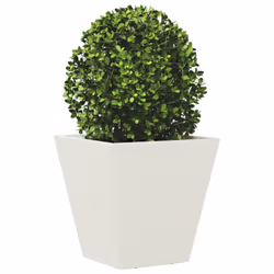 vidaXL Garden Planters Outdoor Flower Pot Patio Raised Bed Planter Box Steel - white, 30 x 30 x 30 cm/ 1 pcs - Additional view 2