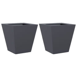 vidaXL Garden Planters Outdoor Flower Pot Patio Raised Bed Planter Box Steel - anthracite, 30 x 30 x 30 cm/ 2 pcs
