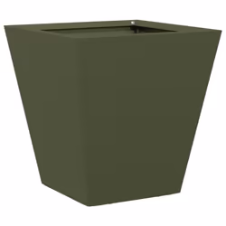 vidaXL Garden Planters Outdoor Flower Pot Patio Raised Bed Planter Box Steel - olive green, 30 x 30 x 30 cm/ 2 pcs - Additional view 4