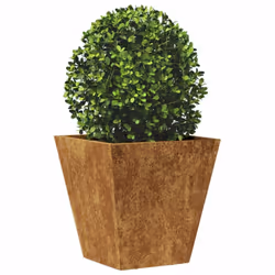 vidaXL Garden Planters Outdoor Flower Pot Patio Raised Bed Planter Box Steel - brown, 30 x 30 x 30 cm/ 1 pcs - Additional view 2