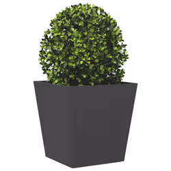 vidaXL Garden Planters Outdoor Flower Pot Patio Raised Bed Planter Box Steel - black, 40 x 40 x 40 cm/ 1 pcs - Additional view 2
