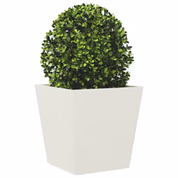 vidaXL Garden Planters Outdoor Flower Pot Patio Raised Bed Planter Box Steel - white, 40 x 40 x 40 cm/ 1 pcs - Additional view 2