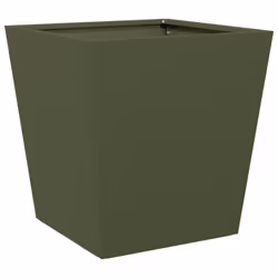 vidaXL Garden Planters Outdoor Flower Pot Patio Raised Bed Planter Box Steel - olive green, 40 x 40 x 40 cm/ 1 pcs - Additional view 5