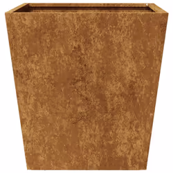 vidaXL Garden Planters Outdoor Flower Pot Patio Raised Bed Planter Box Steel - brown, 40 x 40 x 40 cm/ 1 pcs - Additional view 4