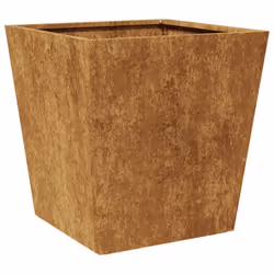vidaXL Garden Planters Outdoor Flower Pot Patio Raised Bed Planter Box Steel - brown, 40 x 40 x 40 cm/ 2 pcs - Additional view 5