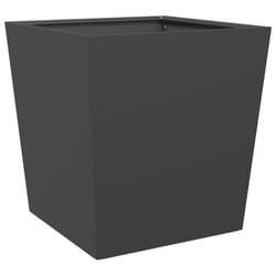 vidaXL Garden Planters Outdoor Flower Pot Patio Raised Bed Planter Box Steel - black, 50 x 50 x 50 cm/ 1 pcs