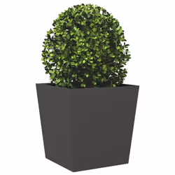 vidaXL Garden Planters Outdoor Flower Pot Patio Raised Bed Planter Box Steel - black, 50 x 50 x 50 cm/ 1 pcs