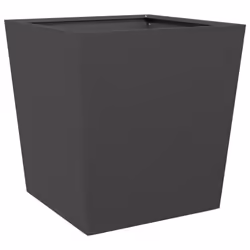 vidaXL Garden Planters Outdoor Flower Pot Patio Raised Bed Planter Box Steel - black, 50 x 50 x 50 cm/ 1 pcs - Additional view 5