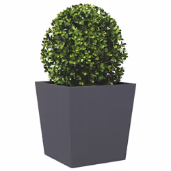 vidaXL Garden Planters Outdoor Flower Pot Patio Raised Bed Planter Box Steel - anthracite, 50 x 50 x 50 cm/ 1 pcs - Additional view 2