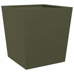 vidaXL Garden Planters Outdoor Flower Pot Patio Raised Bed Planter Box Steel - olive green, 50 x 50 x 50 cm/ 2 pcs - Additional view 4