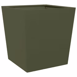 vidaXL Garden Planters Outdoor Flower Pot Patio Raised Bed Planter Box Steel - olive green, 50 x 50 x 50 cm/ 2 pcs - Additional view 7