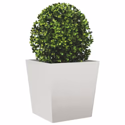 vidaXL Garden Planters Outdoor Flower Pot Patio Raised Bed Planter Box Steel - light grey, 50 x 50 x 50 cm/ 1 pcs - Additional view 2