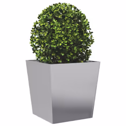 vidaXL Garden Planters Outdoor Flower Pot Patio Raised Bed Planter Box Steel - grey, 50 x 50 x 50 cm/ 1 pcs - Additional view 2