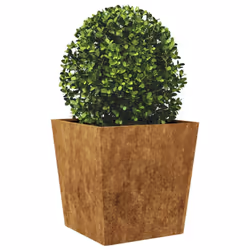 vidaXL Garden Planters Outdoor Flower Pot Patio Raised Bed Planter Box Steel - brown, 50 x 50 x 50 cm/ 1 pcs - Additional view 2