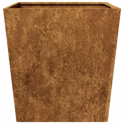 vidaXL Garden Planters Outdoor Flower Pot Patio Raised Bed Planter Box Steel - brown, 50 x 50 x 50 cm/ 1 pcs - Additional view 4