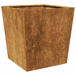 vidaXL Garden Planters Outdoor Flower Pot Patio Raised Bed Planter Box Steel - brown, 50 x 50 x 50 cm/ 1 pcs - Additional view 6