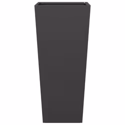 vidaXL Garden Planters Outdoor Flower Pot Patio Raised Bed Planter Box Steel - black, 35 x 35 x 75 cm/ 2 pcs - Additional view 6