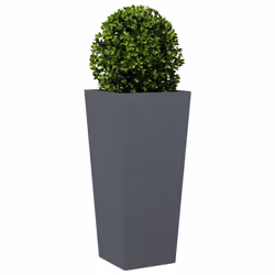 vidaXL Garden Planters Outdoor Flower Pot Patio Raised Bed Planter Box Steel - anthracite, 35 x 35 x 75 cm/ 1 pcs - Additional view 2