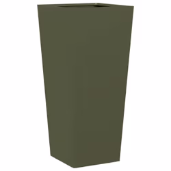 vidaXL Garden Planters Outdoor Flower Pot Patio Raised Bed Planter Box Steel - olive green, 35 x 35 x 75 cm/ 1 pcs - Additional view 5