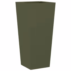 vidaXL Garden Planters Outdoor Flower Pot Patio Raised Bed Planter Box Steel - olive green, 35 x 35 x 75 cm/ 2 pcs - Additional view 4