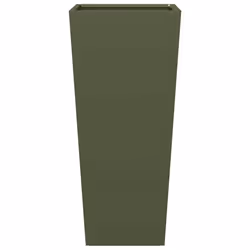 vidaXL Garden Planters Outdoor Flower Pot Patio Raised Bed Planter Box Steel - olive green, 35 x 35 x 75 cm/ 2 pcs - Additional view 5