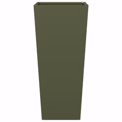 vidaXL Garden Planters Outdoor Flower Pot Patio Raised Bed Planter Box Steel - olive green, 35 x 35 x 75 cm/ 2 pcs - Additional view 6