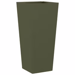 vidaXL Garden Planters Outdoor Flower Pot Patio Raised Bed Planter Box Steel - olive green, 35 x 35 x 75 cm/ 2 pcs - Additional view 7