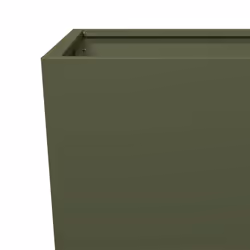 vidaXL Garden Planters Outdoor Flower Pot Patio Raised Bed Planter Box Steel - olive green, 35 x 35 x 75 cm/ 2 pcs - Additional view 8