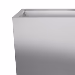 vidaXL Garden Planters Outdoor Flower Pot Patio Raised Bed Planter Box Steel - grey, 35 x 35 x 75 cm/ 1 pcs - Additional view 6