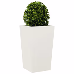 vidaXL Garden Planters Outdoor Flower Pot Patio Raised Bed Planter Box Steel - white, 45 x 45 x 75 cm/ 1 pcs - Additional view 2