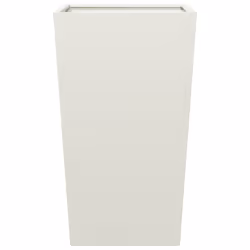 vidaXL Garden Planters Outdoor Flower Pot Patio Raised Bed Planter Box Steel - white, 45 x 45 x 75 cm/ 1 pcs - Additional view 4