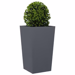 vidaXL Garden Planters Outdoor Flower Pot Patio Raised Bed Planter Box Steel - anthracite, 45 x 45 x 75 cm/ 1 pcs - Additional view 2