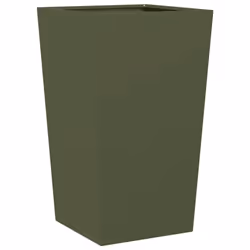 vidaXL Garden Planters Outdoor Flower Pot Patio Raised Bed Planter Box Steel - olive green, 45 x 45 x 75 cm/ 1 pcs - Additional view 5