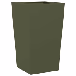 vidaXL Garden Planters Outdoor Flower Pot Patio Raised Bed Planter Box Steel - olive green, 45 x 45 x 75 cm/ 2 pcs - Additional view 4