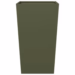 vidaXL Garden Planters Outdoor Flower Pot Patio Raised Bed Planter Box Steel - olive green, 45 x 45 x 75 cm/ 2 pcs - Additional view 6