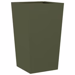 vidaXL Garden Planters Outdoor Flower Pot Patio Raised Bed Planter Box Steel - olive green, 45 x 45 x 75 cm/ 2 pcs - Additional view 7