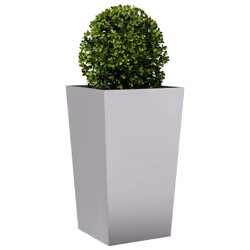 vidaXL Garden Planters Outdoor Flower Pot Patio Raised Bed Planter Box Steel - grey, 45 x 45 x 75 cm/ 1 pcs - Additional view 2