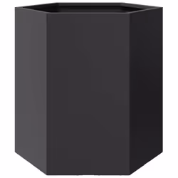 vidaXL Garden Planter Outdoor Flower Pot Planter Pot 2 pcs Black Hexagon Steel - Additional view 8
