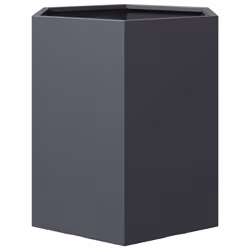 vidaXL Garden Planter Outdoor Flower Pot Planter Pot Anthracite Hexagon Steel - Additional view 4